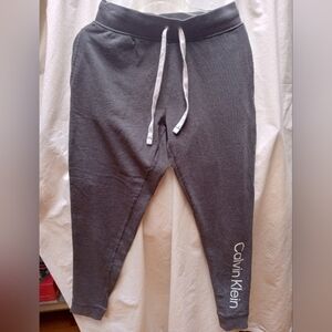 Calvin Klein Women's Charcoal Joggers with White Drawstring
